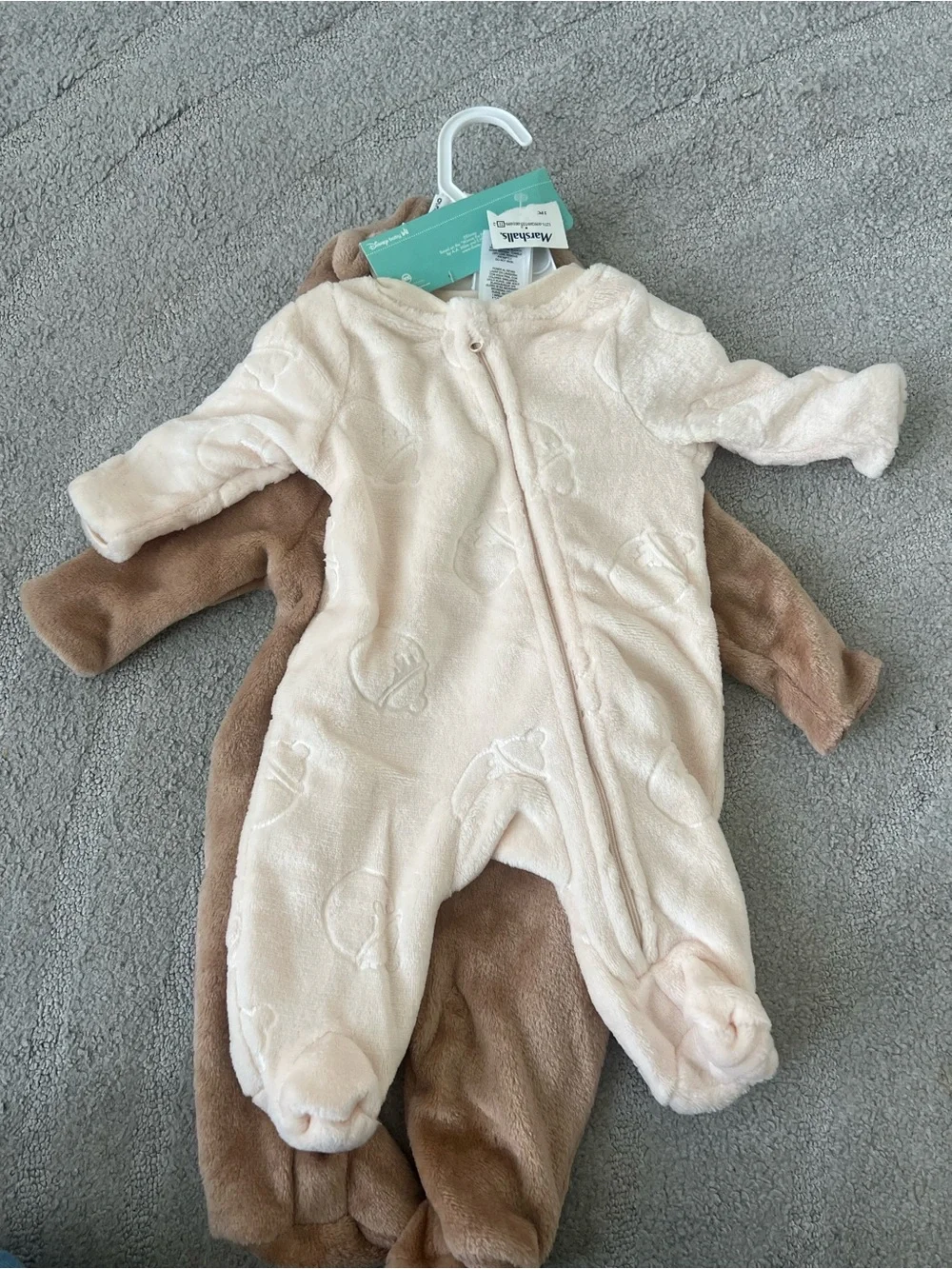 Plush Teddy Bear Hooded One-Piece (2) - Brown - Picture 4 of 6